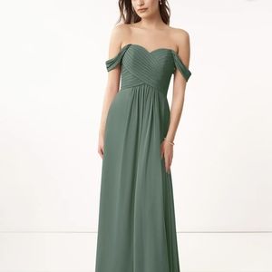 Azazie Eucalyptus Corin Bridesmaid Dress A8 Unaltered
